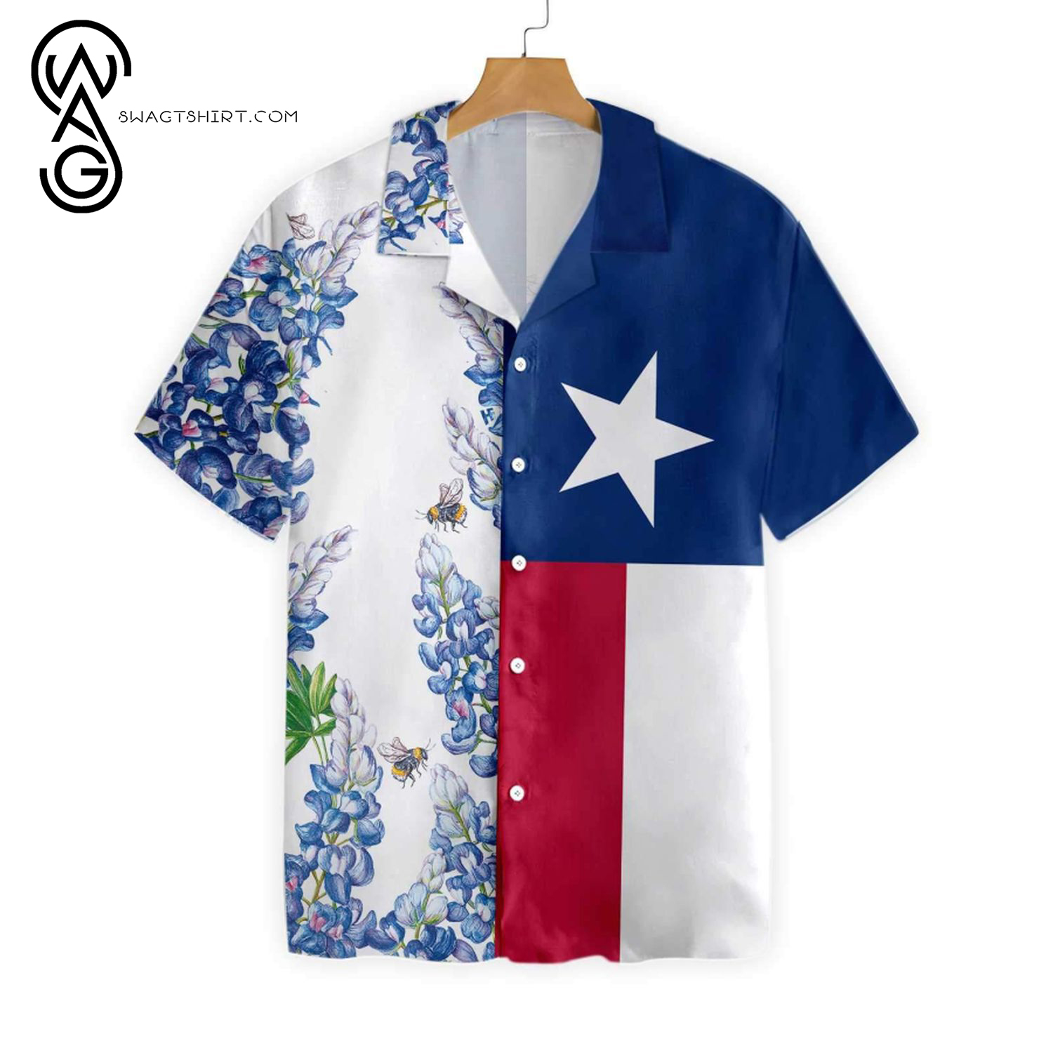 [Top Trending] Texas Flag Bluebonnets V2 Hawaiian Shirt